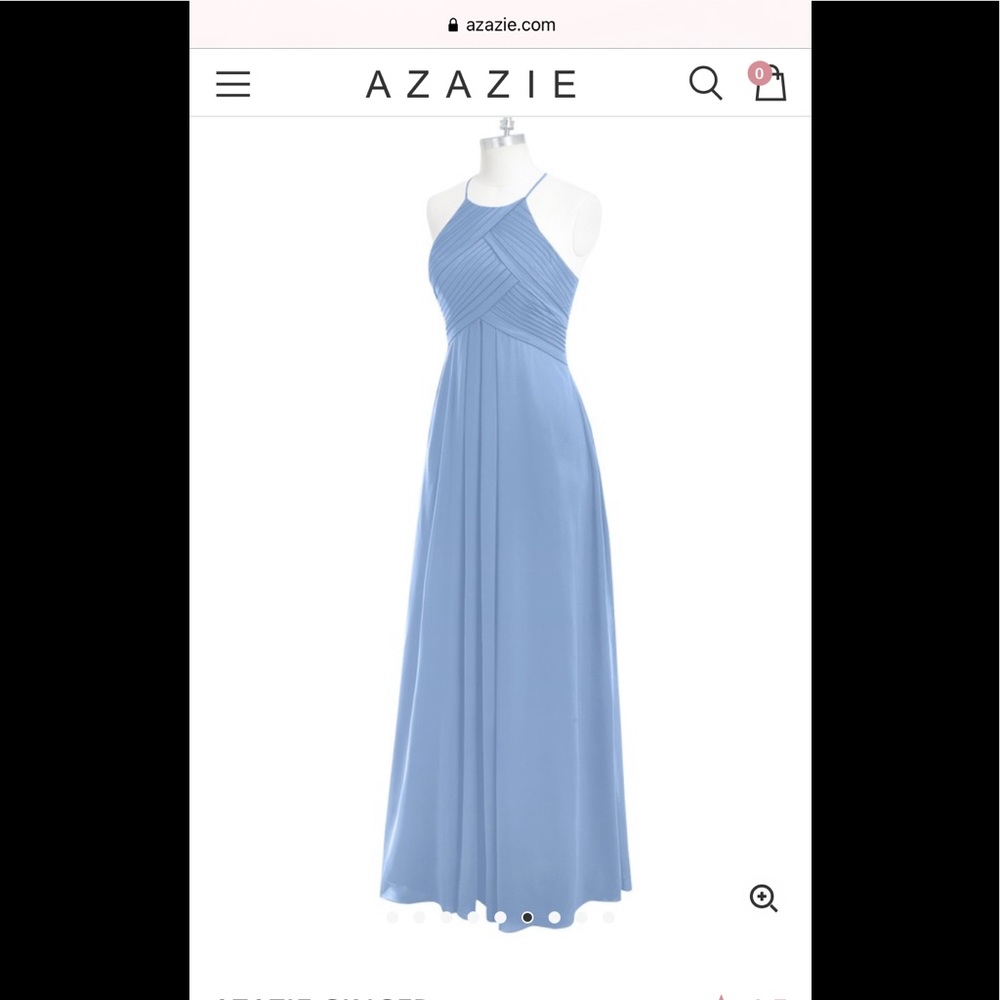 Azazie dusty blue bridesmaid dress